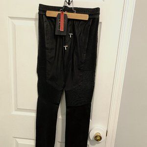 BALMAIN X H&M Men's Leather Biker Jogger US XS